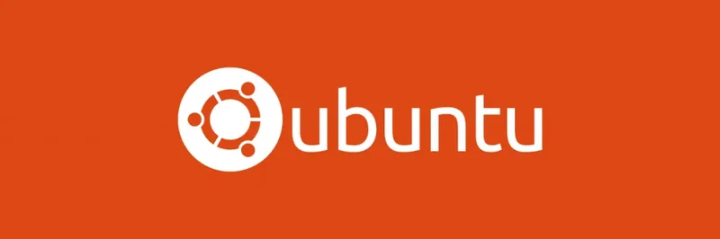 Ubuntu Linux operating system banner with orange and purple gradient